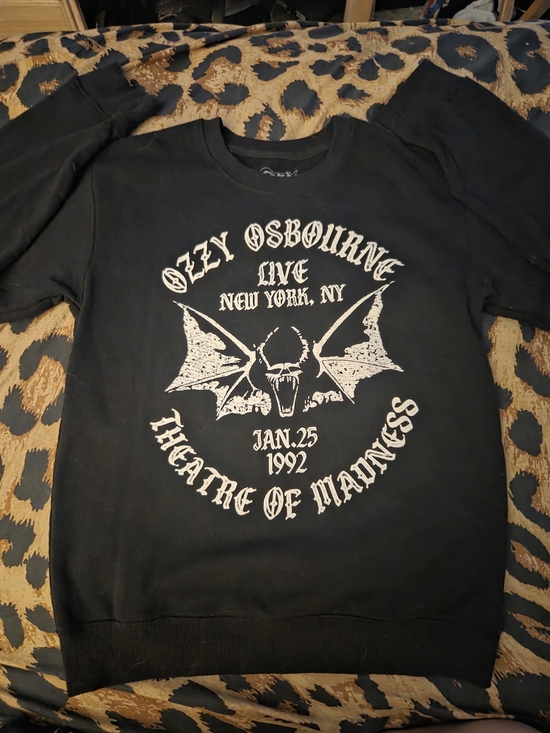 Tops - Ozzy Osbourne "Theatre of Madness" Black Graphic Sweatshirt
